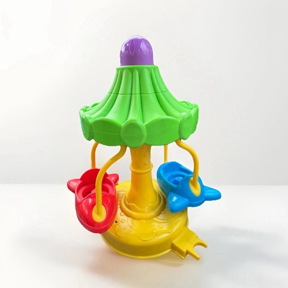 Vintage HTF Fisher Price Little People Circus Fair Amusement Park Airplane Ride